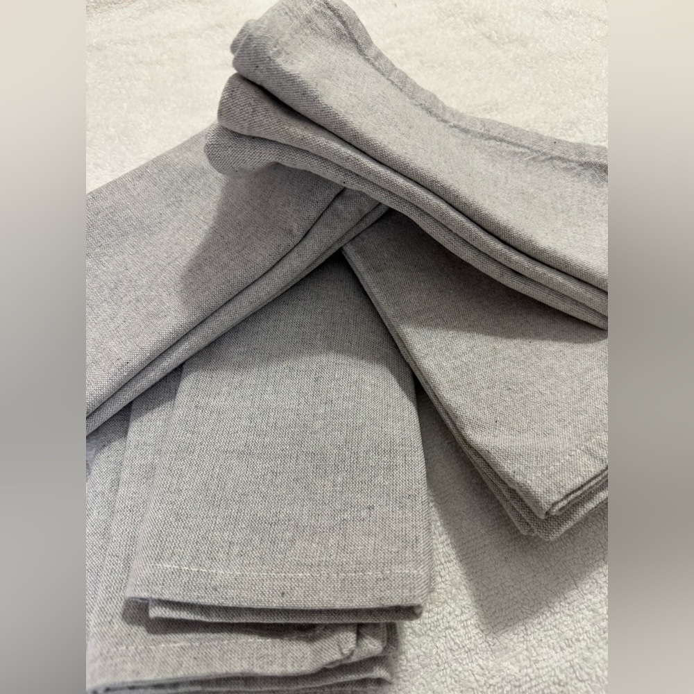 Twelve Gray Cloth Napkins